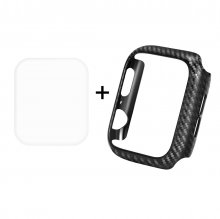 Enkay Carbon Fiber Watch Cover+3D Curved Edge Hot Bending Watch Screen Protector For Apple Watch Series 4 40mm COD