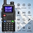 Baofeng UV-5RH 5W Tri-band EU Walkie Talkie 1.77inch Screen Large Range 2500mAh Type-C Rechargeable Handheld Two-way Radio with LED Flashlight FM Radio C