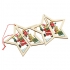 2PCS Christmas Wood Five-Pointed Star Christmas Tree Accessories