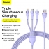 Baseus 3-In-1 USB-C/Micro USB/Apple Port Cable Fast Charging Data Transmission Cord Line 1.2m long For iPhone 13 Pro Max For Samsung Galaxy S22 For Xiaomi 12