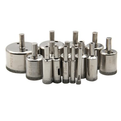 15PCS 15mm-50mm Diamond Drill Bits Hole Saw Diamond Drill Bit Set For Diamond Coating Carbon Steel For Glass Ceramics Porcelain Ceramic Tile COD