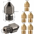 SIMAX3D 15/34/48PCS 0.2-0.6mm MK8 Extruder Nozzle Hardened Steel Brass Nozzles for 3D Printer COD