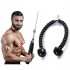 Cable Fitness Resistance Bands Nylon Rope with Handles Push Pull Down Cord Heavy Tricep Rope for Home Gym Workout Exercise COD