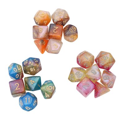 7Pcs Polyhedral Dice Set Board Game Multisided Dices Gadget Acrylic Polyhedral Dices Role Playing Game Accessory For Dungeons Dragon COD